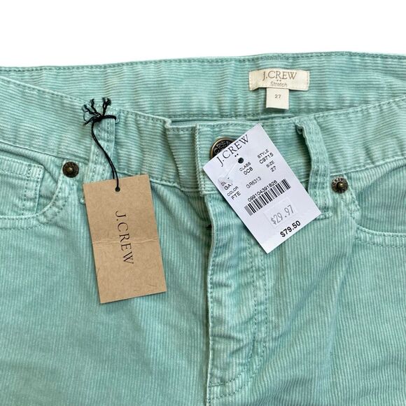 J Crew Womens Pants Size 27 Corduroy Mint Green - Picture 3 of 8